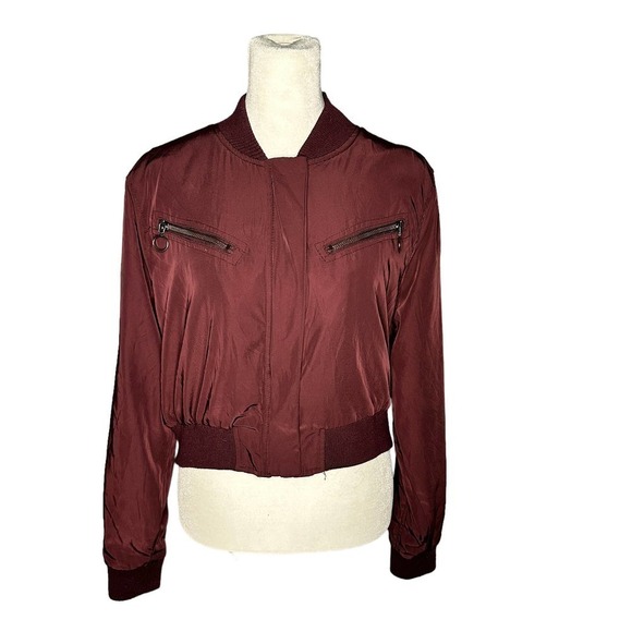 CHARLOTTE Russe Bomber Jacket Size Large - Picture 1 of 7